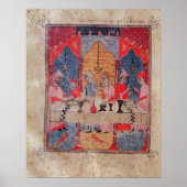 Eine Familie am Tisch für Pessach Poster (Vorne)