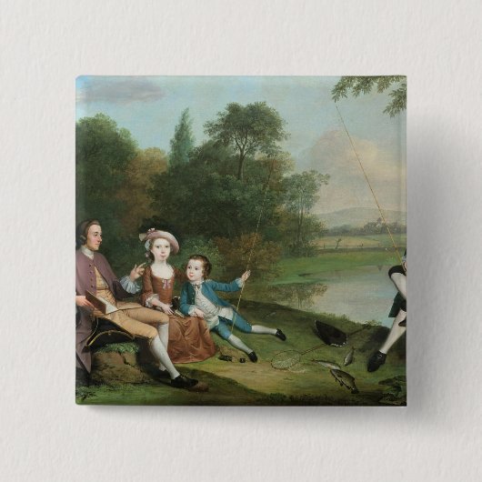Eine Familie der Angler, 1749 Button (Vorderseite)