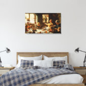 Eine Familie (der Esel wird Gefüttert) Leinwanddruck (Insitu (Schlafzimmer))