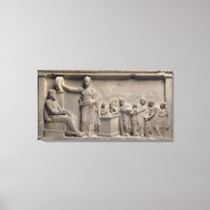 Eine Familie, die einen Stier Asclepius opfert Leinwanddruck