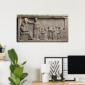 Eine Familie, die einen Stier dem Asclepius opfert Poster (Heimbüro)