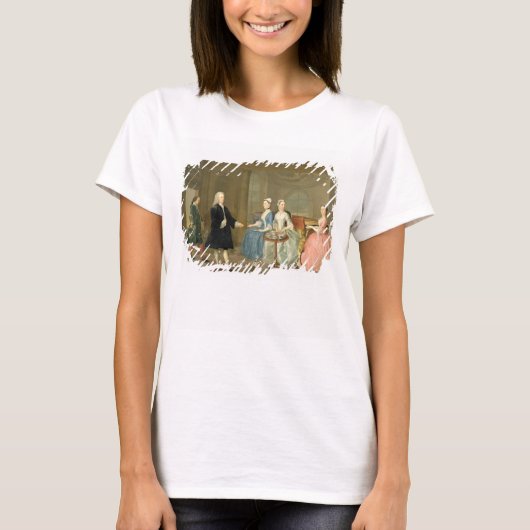 Eine Familie, die mit Tee serviert wird, c.1740-45 (Vorderseite)