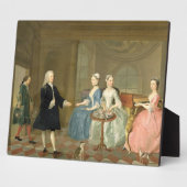 Eine Familie, die mit Tee serviert wird, c.1740-45 Fotoplatte (Seite)