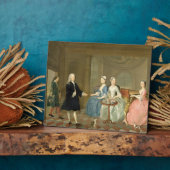 Eine Familie, die mit Tee serviert wird, c.1740-45 Fotoplatte (Seite)