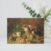 Eine Familie von Kaninchen von Alfred Richardson B Dankeskarte (Stehend Vorderseite)