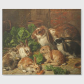 Eine Familie von Kaninchen von Alfred Richardson B Geschenkpapier (Flach)