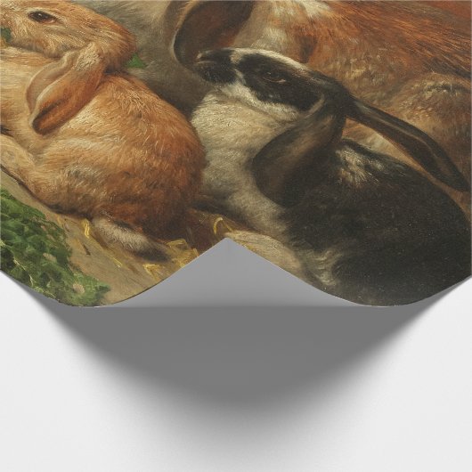 Eine Familie von Kaninchen von Alfred Richardson B Geschenkpapier (Ecke)