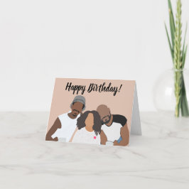 Eine Familie zum Geburtstag Dankeskarte