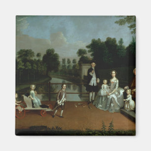 Eine Familien-Gruppe auf einer Terrasse in einem Magnet
