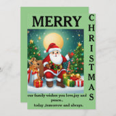 Eine familienfreundliche Weihnachtskarte Feiertagskarte (Vorne/Hinten)