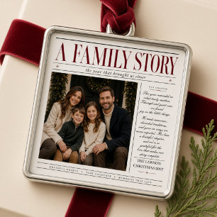 Eine Familiengeschichte Personalisierter Familienf Ornament Aus Metall