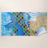 Eine Fantasiefrau 🧜 ‍ Leben ♀️ Strandtuch (Vorderseite)