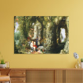 Eine fantastische Höhle mit Odysseus und Calypso Leinwanddruck (Insitu (Wohnzimmer))