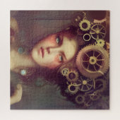Eine Fantasy-Frau mit Dampfantrieb auf ihrem Kopf Puzzle (Horizontal)
