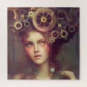 Eine Fantasy-Frau mit Dampfantrieb auf ihrem Kopf Puzzle (Vertikal)