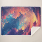 Eine Fantasy Sky Vibe mit traumhaften, mehrfarbige Sherpadecke (Vorderseite (Horizontal))