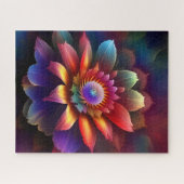 Eine farbenfrohe Abstrakte Blume Puzzle (Horizontal)