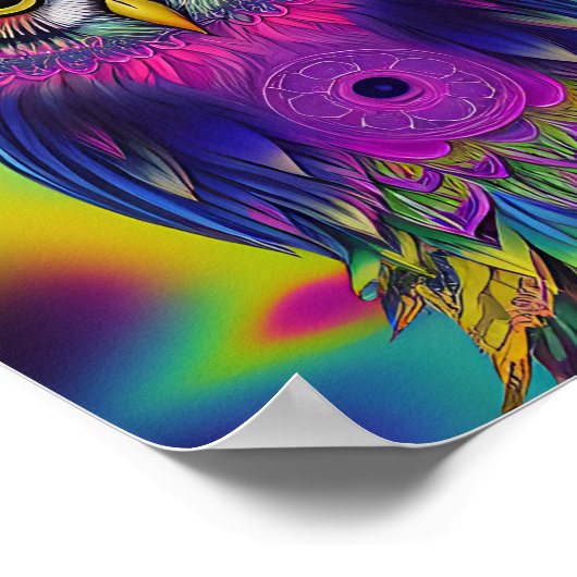 eine farbenfrohe abstrakte Uhkunst Poster (Ecke)