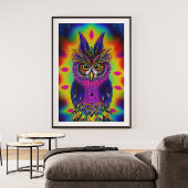 eine farbenfrohe abstrakte Uhkunst Poster