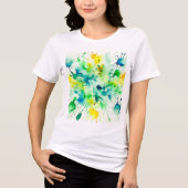 Eine farbenfrohe Aquarellmalerei Tri-Blend Shirt (Vorderseite)