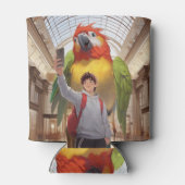 Eine farbenfrohe Begegnung - Riesenpapagei im Muse Dosenkühler (Rückseite)