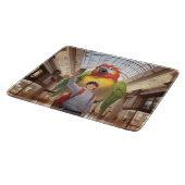 Eine farbenfrohe Begegnung - Riesenpapagei im Muse Schneidebrett (Ecke)