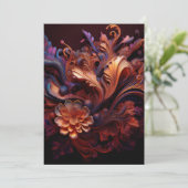 Eine farbenfrohe Blume Einladung (Stehend Vorderseite)