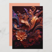 Eine farbenfrohe Blume Einladung (Vorne/Hinten)