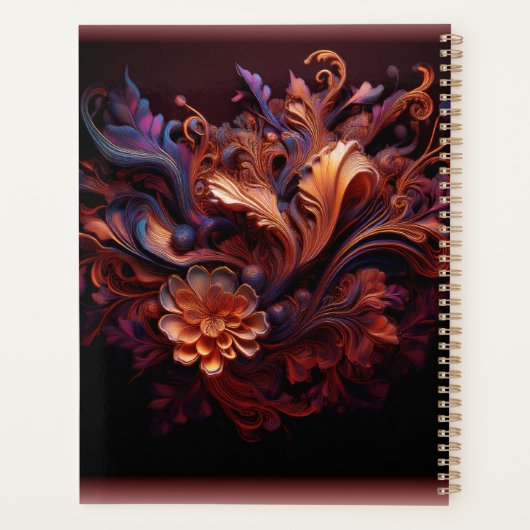 Eine farbenfrohe Blume Planer (Rückseite)