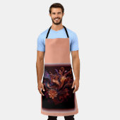 Eine farbenfrohe Blume Schürze (Getragen)