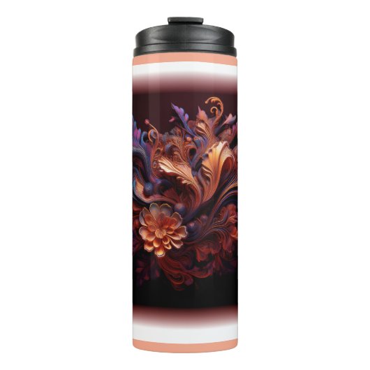 Eine farbenfrohe Blume Thermosbecher (Vorderseite)