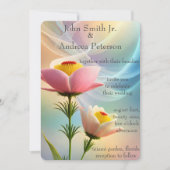 Eine farbenfrohe blumenreiche Hochzeitseleganz Einladung (Vorderseite)