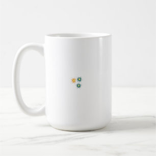 Eine farbenfrohe Clipkunst einer Wildblume mit det Kaffeetasse