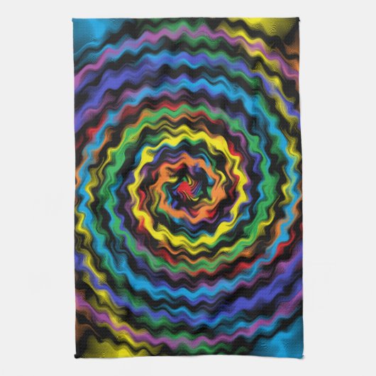 Eine farbenfrohe Detonation Geschirrtuch (Vertikal)