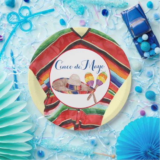 Eine farbenfrohe Feier 9" Rundpapier-Platte Pappteller (Party)