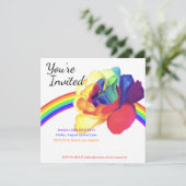 Eine "farbenfrohe Geburtstagsparty" Einladung (Stehend Vorderseite)