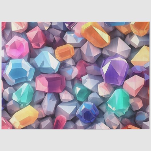 Eine farbenfrohe Gem Serie Design 8 Seidenpapier (Vorderseite)