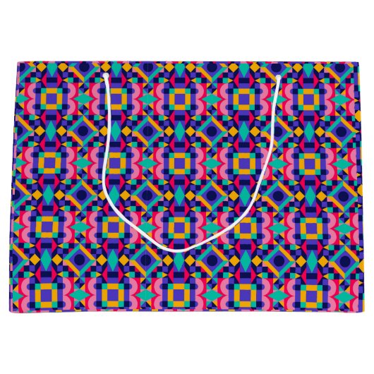 Eine farbenfrohe Geschenktasche mit einem lebendig Große Geschenktüte (Vorderseite)