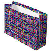 Eine farbenfrohe Geschenktasche mit einem lebendig Große Geschenktüte (Vorderseite Schrägansicht)