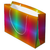 Eine farbenfrohe Geschenktasche mit einem lebendig Große Geschenktüte (Rückseite Schrägansicht)