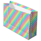 Eine farbenfrohe Geschenktasche mit einem lebendig Große Geschenktüte (Vorderseite Schrägansicht)