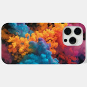 Eine farbenfrohe moderne Poderpuff-Farbe in Orange Case-Mate iPhone Hülle (Rückseite (Horizontal))