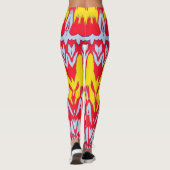 Eine farbenfrohe, nahtlose "Ratti_Creative_Arts"-L Leggings (Rückseite)