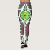 Eine farbenfrohe, nahtlose "Ratti_Creative_Arts"-L Leggings (Rückseite)