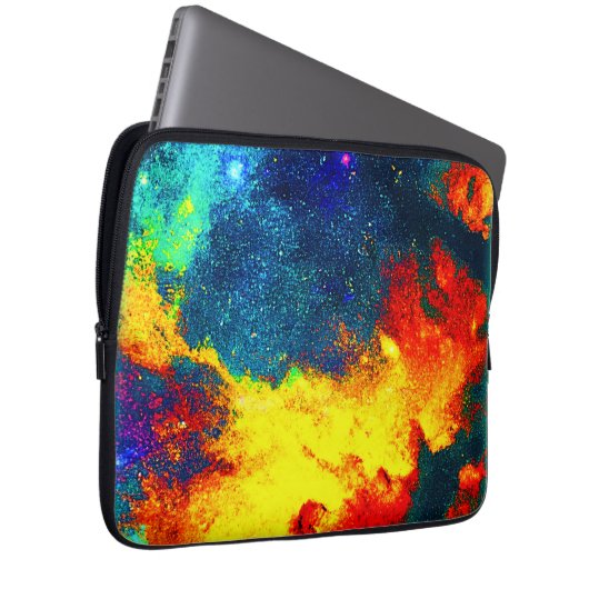 Eine farbenfrohe Reise durch das Universum. Jetzt Laptopschutzhülle (Vorne Rechts)
