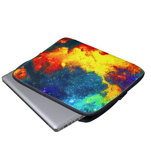 Eine farbenfrohe Reise durch das Universum. Jetzt Laptopschutzhülle (Vorne Knopf)