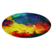 Eine farbenfrohe Reise durch das Universum. Jetzt Schneidebrett (Ecke)