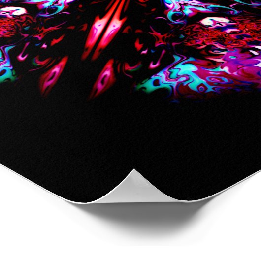 Eine farbenfrohe runde Sache - Muster pareidolis Poster (Ecke)