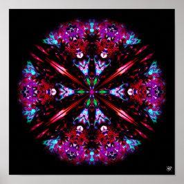 Eine farbenfrohe runde Sache - Muster pareidolis Poster