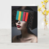 Eine farbenfrohe TV-Leiterin Jeden Anlaß Karte (Gelbe Blume)